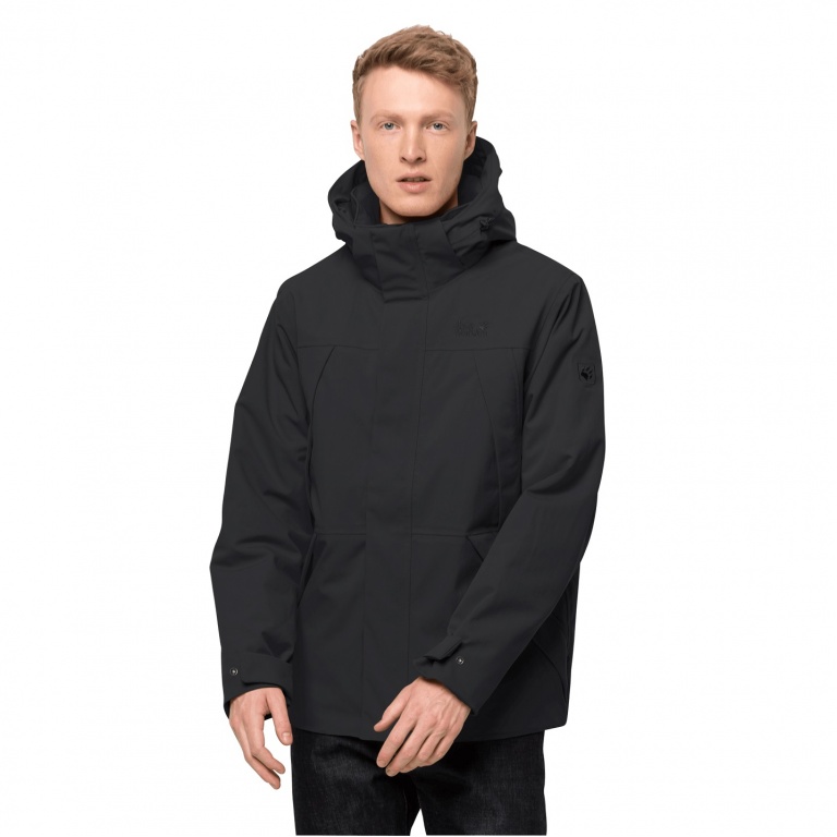 Jack Wolfskin Kurtka zimowa White Frost (wodoodporna i wiatroszczelna, bez PFC) czarna męska